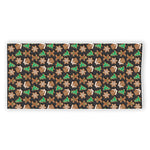 Cute Gingerbread Pattern Print Beach Towel