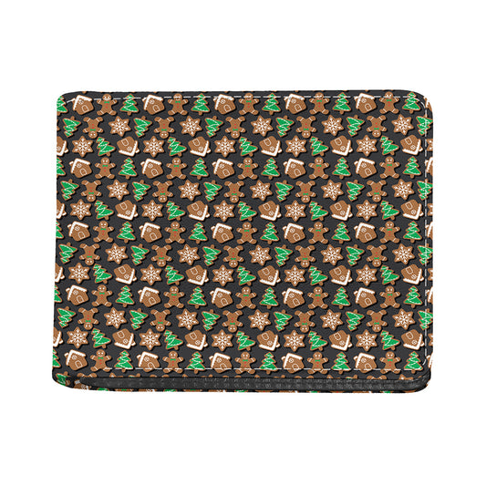 Cute Gingerbread Pattern Print Bifold Wallet