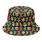 Cute Gingerbread Pattern Print Bucket Hat