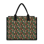 Cute Gingerbread Pattern Print Canvas Tote Bag