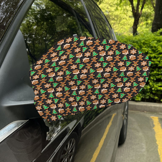 Cute Gingerbread Pattern Print Car Side Mirror Covers