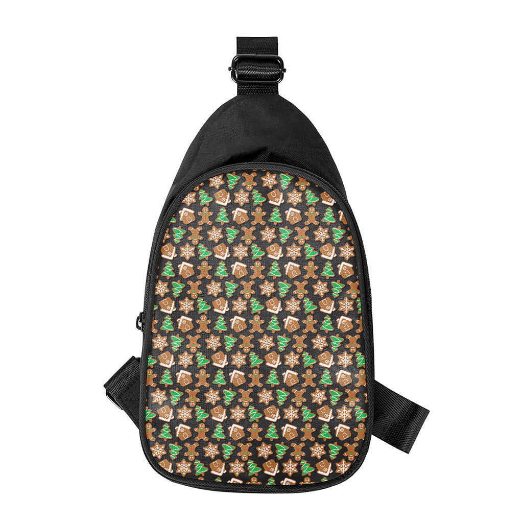 Cute Gingerbread Pattern Print Chest Bag