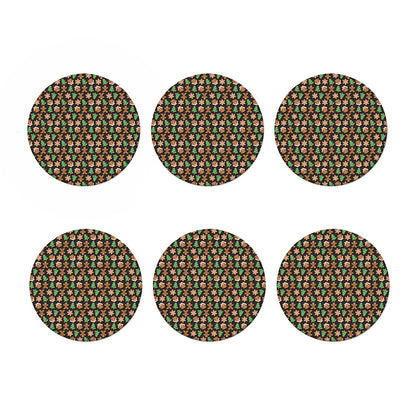Cute Gingerbread Pattern Print Coaster Set