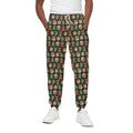 Cute Gingerbread Pattern Print Cotton Sweatpants