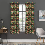 Cute Gingerbread Pattern Print Curtain