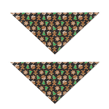 Cute Gingerbread Pattern Print Dog Bandana