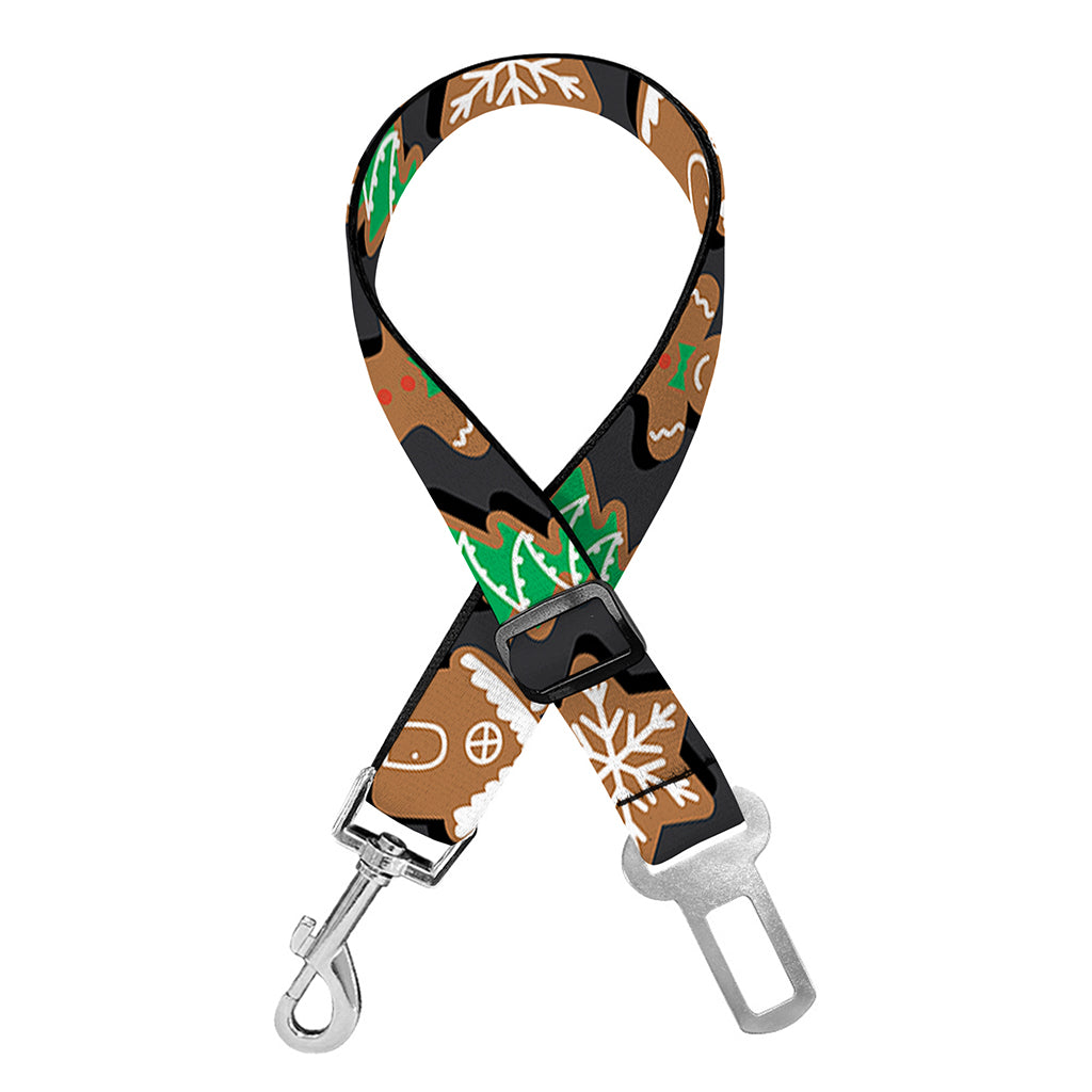 Cute Gingerbread Pattern Print Dog Seat Belt