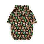Cute Gingerbread Pattern Print Dog Zip Up Hoodie