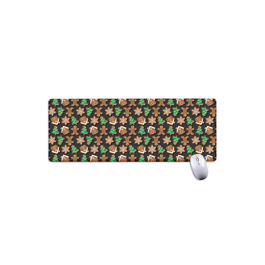 Cute Gingerbread Pattern Print Extended Mouse Pad