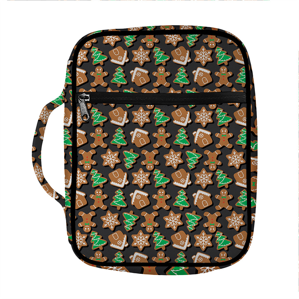Cute Gingerbread Pattern Print Front Pocket Bible Bag