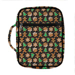 Cute Gingerbread Pattern Print Front Pocket Bible Bag