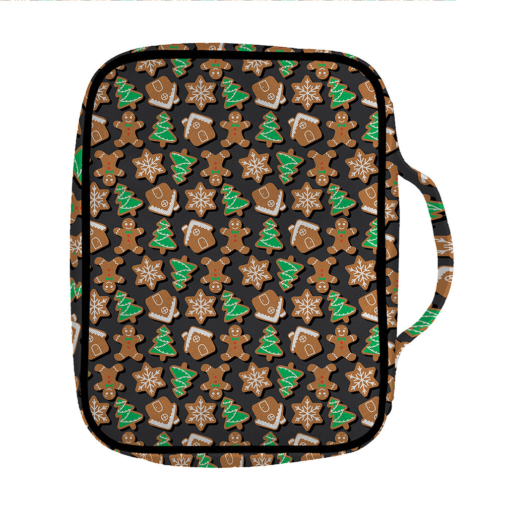 Cute Gingerbread Pattern Print Front Pocket Bible Bag