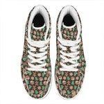 Cute Gingerbread Pattern Print High Top Leather Sneakers