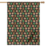 Cute Gingerbread Pattern Print House Flag
