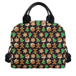 Cute Gingerbread Pattern Print Insulated Lunch Bag