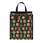Cute Gingerbread Pattern Print Insulated Lunch Tote