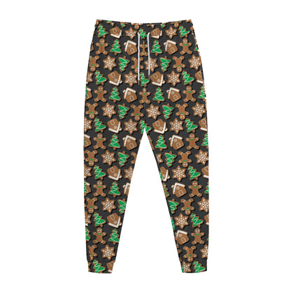 Cute Gingerbread Pattern Print Jogger Pants