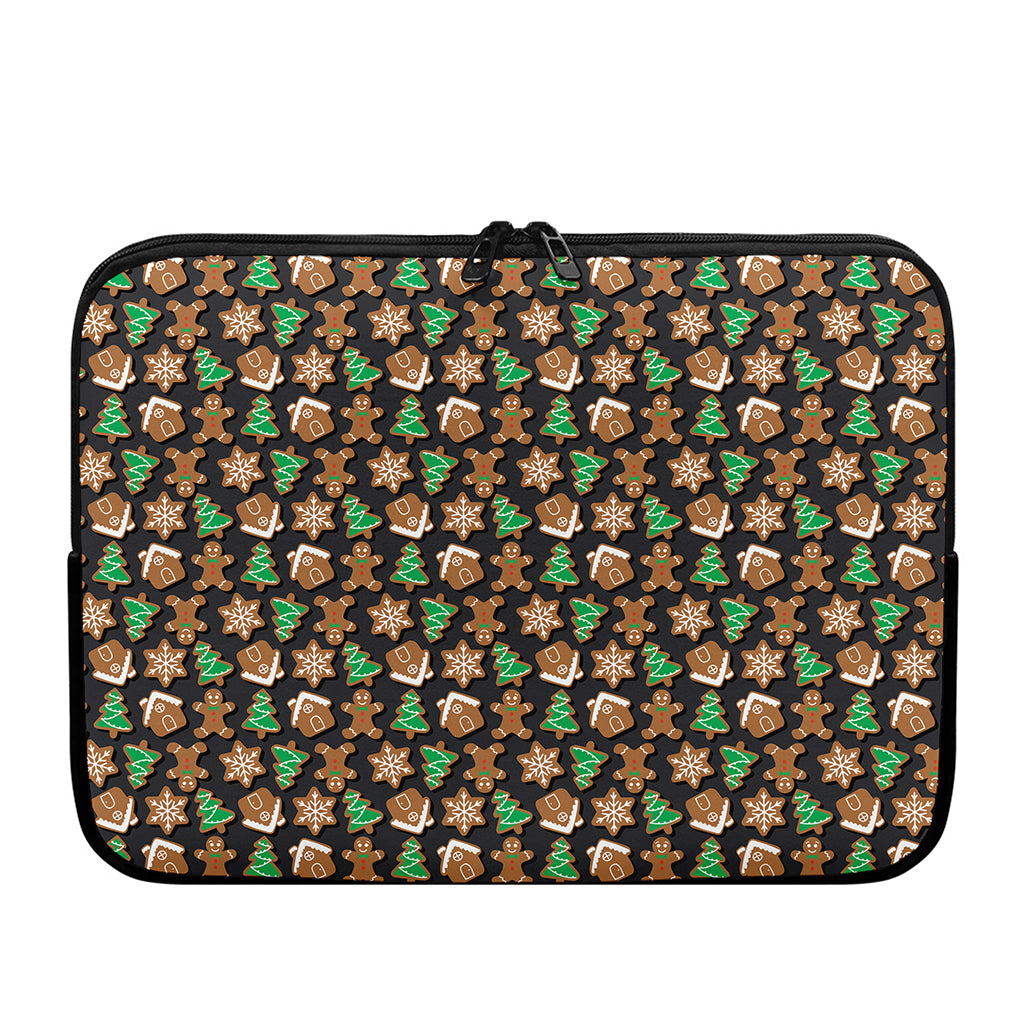 Cute Gingerbread Pattern Print Laptop Sleeve
