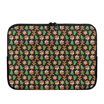 Cute Gingerbread Pattern Print Laptop Sleeve