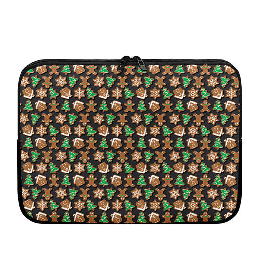 Cute Gingerbread Pattern Print Laptop Sleeve