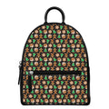 Cute Gingerbread Pattern Print Leather Backpack