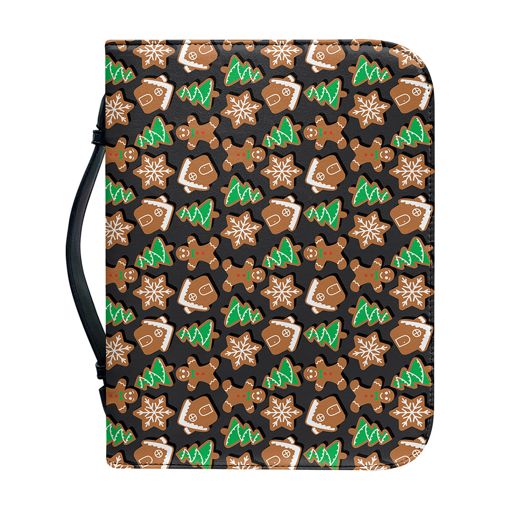 Cute Gingerbread Pattern Print Leather Bible Cover