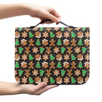 Cute Gingerbread Pattern Print Leather Bible Cover