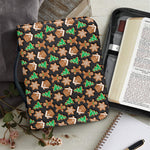Cute Gingerbread Pattern Print Leather Bible Cover