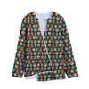 Cute Gingerbread Pattern Print Long Sleeve Short Coat