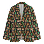 Cute Gingerbread Pattern Print Men's Blazer