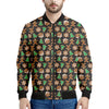 Cute Gingerbread Pattern Print Men's Bomber Jacket