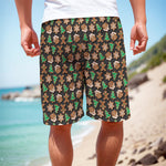 Cute Gingerbread Pattern Print Men's Cargo Shorts