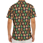 Cute Gingerbread Pattern Print Men's Deep V-Neck Shirt