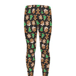 Cute Gingerbread Pattern Print Men's leggings