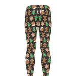 Cute Gingerbread Pattern Print Men's leggings
