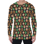 Cute Gingerbread Pattern Print Men's Long Sleeve T-Shirt