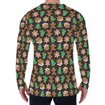 Cute Gingerbread Pattern Print Men's Long Sleeve T-Shirt
