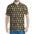 Cute Gingerbread Pattern Print Men's Polo Shirt
