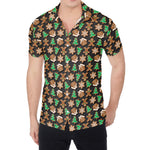 Cute Gingerbread Pattern Print Men's Shirt