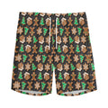 Cute Gingerbread Pattern Print Men's Athletic Shorts