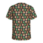 Cute Gingerbread Pattern Print Men's Sports T-Shirt