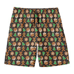Cute Gingerbread Pattern Print Men's Swim Trunks