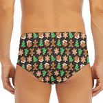 Cute Gingerbread Pattern Print Men's Triangle Swim Briefs