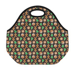 Cute Gingerbread Pattern Print Neoprene Lunch Bag