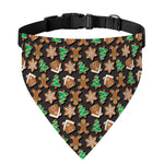 Cute Gingerbread Pattern Print Over The Collar Dog Bandana