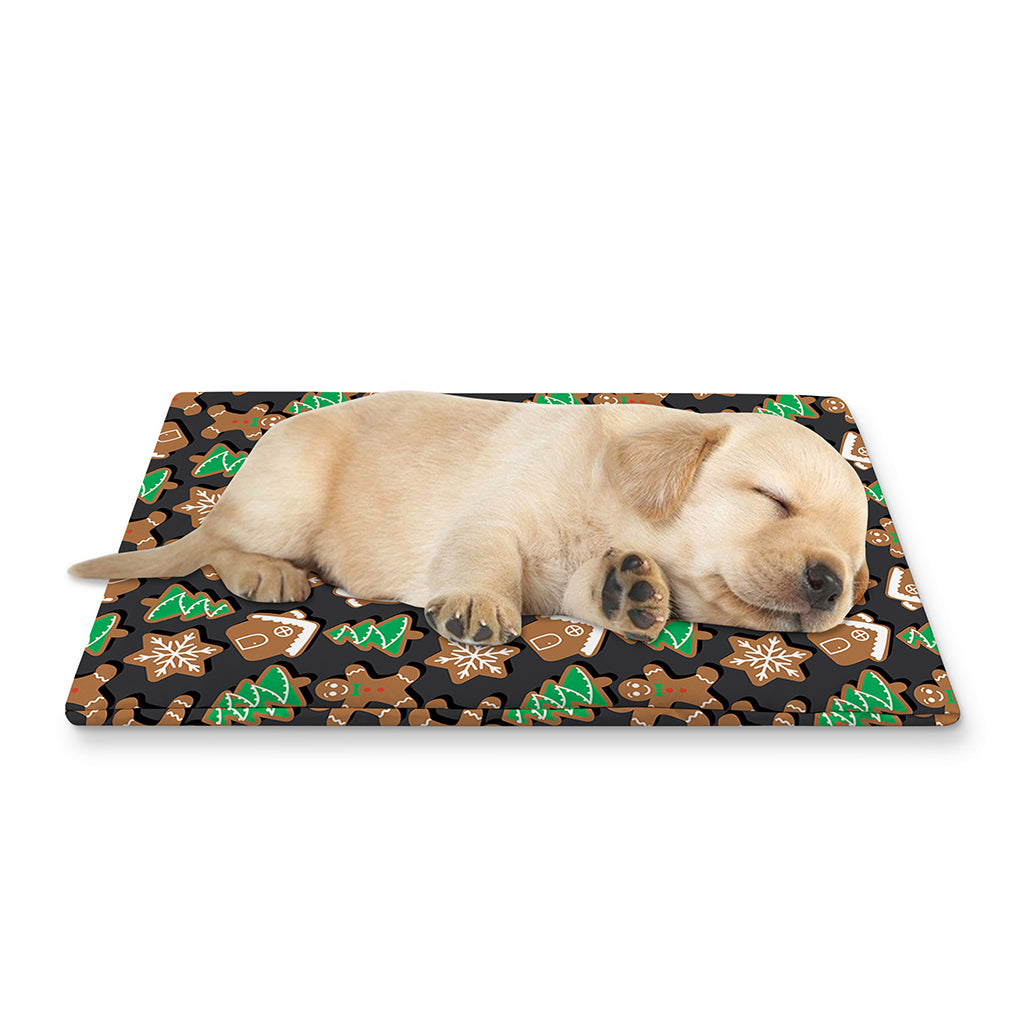 Cute Gingerbread Pattern Print Pet Cooling Mat Cover
