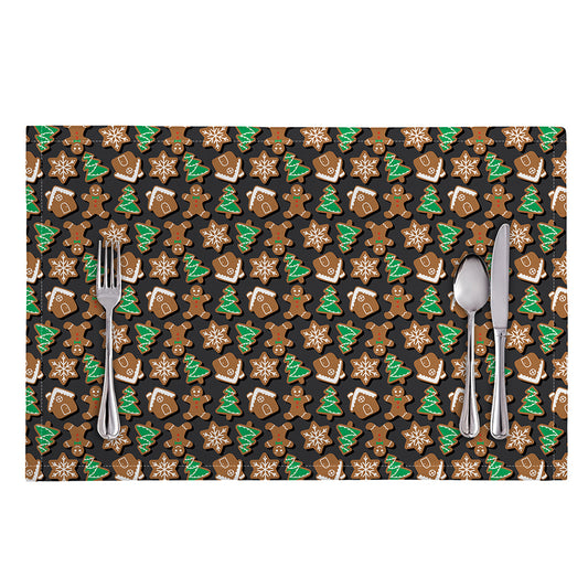 Cute Gingerbread Pattern Print Placemat
