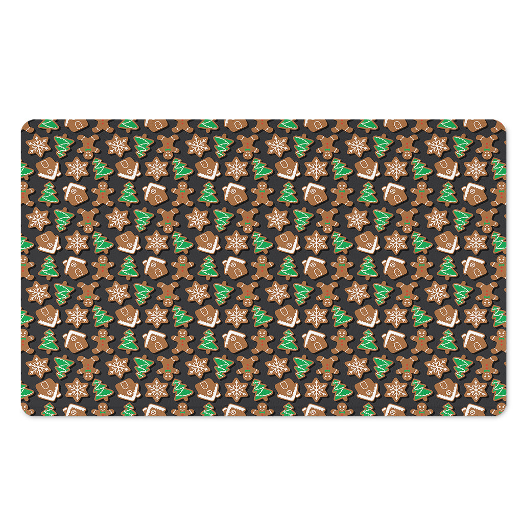 Cute Gingerbread Pattern Print Polyester Doormat
