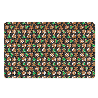 Cute Gingerbread Pattern Print Polyester Doormat