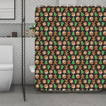 Cute Gingerbread Pattern Print Polyester Shower Curtain